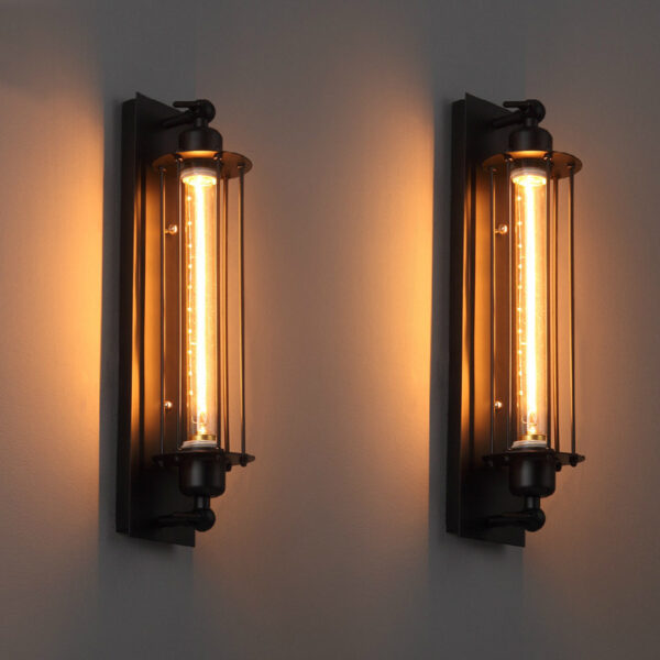 Industrial style iron flute wall lamp - Image 3