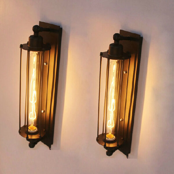 Industrial style iron flute wall lamp - Image 4