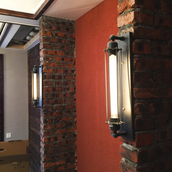 Industrial style iron flute wall lamp - Image 2
